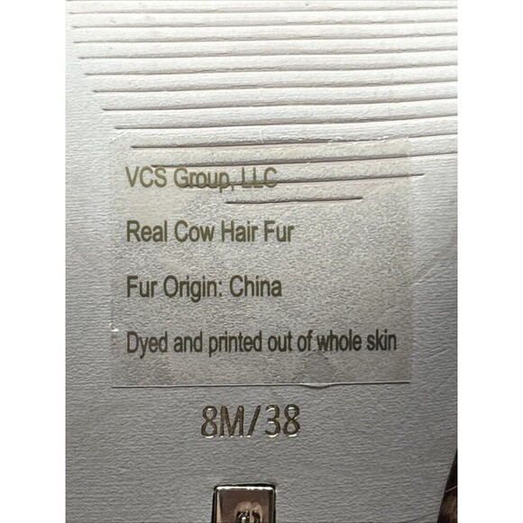 Louise Et Cie Jamesia Leopard Calf Hair Peep Toe Heels Sz 8M Animal Print Chic - Picture 10 of 11